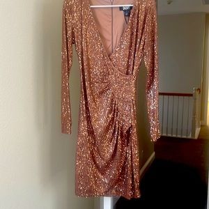Sequins, mini dress, long sleeve size 4